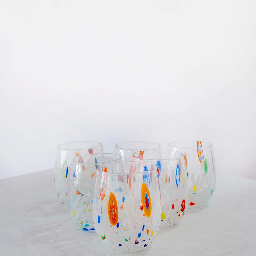 Murano Drinking Glass | Certified Murano Glass | Made in Italy | Water Glass | Collection Dream