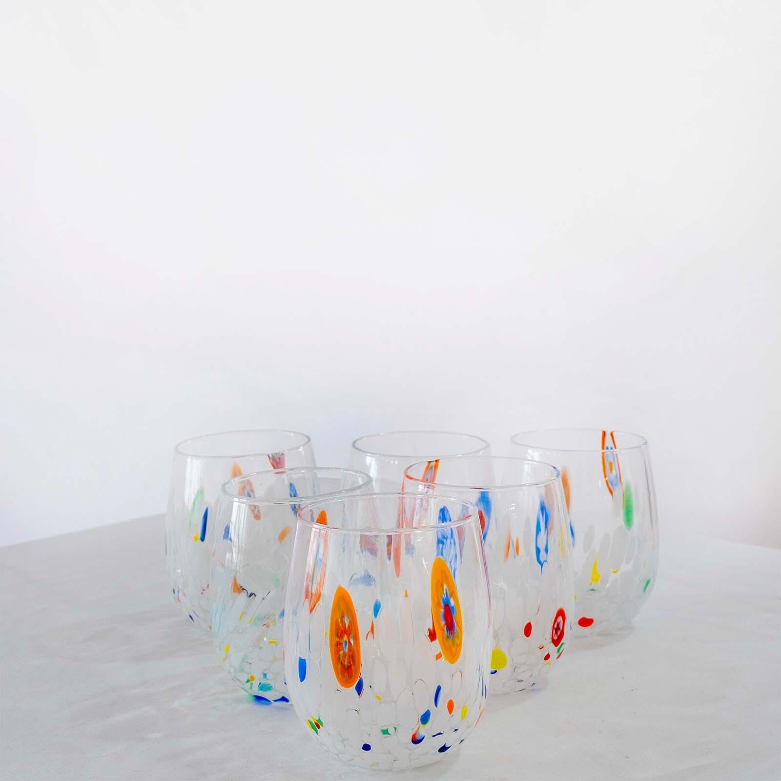 Murano Drinking Glass | Certified Murano Glass | Made in Italy | Water Glass | Collection Dream