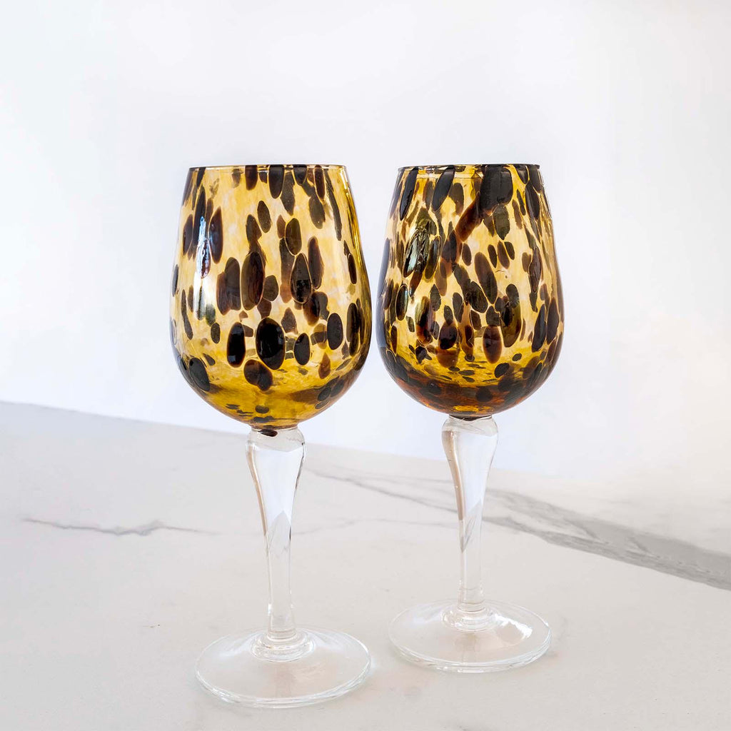 Murano Wine Glass | Certified Murano Glass | Made in Italy | Handmade Wine Goblet | Collection Animalier