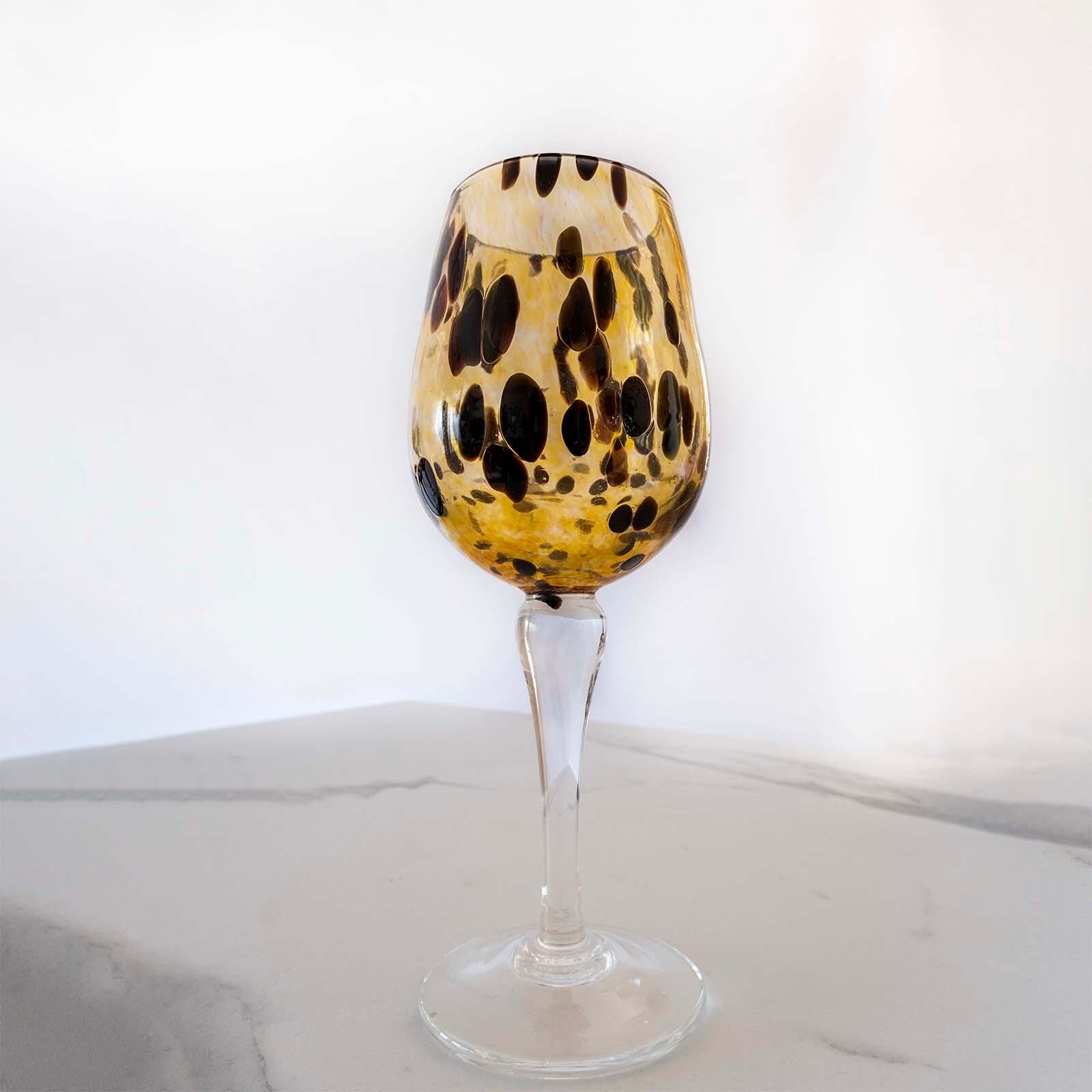 Murano Wine Glass | Certified Murano Glass | Made in Italy | Handmade Wine Goblet | Collection Animalier