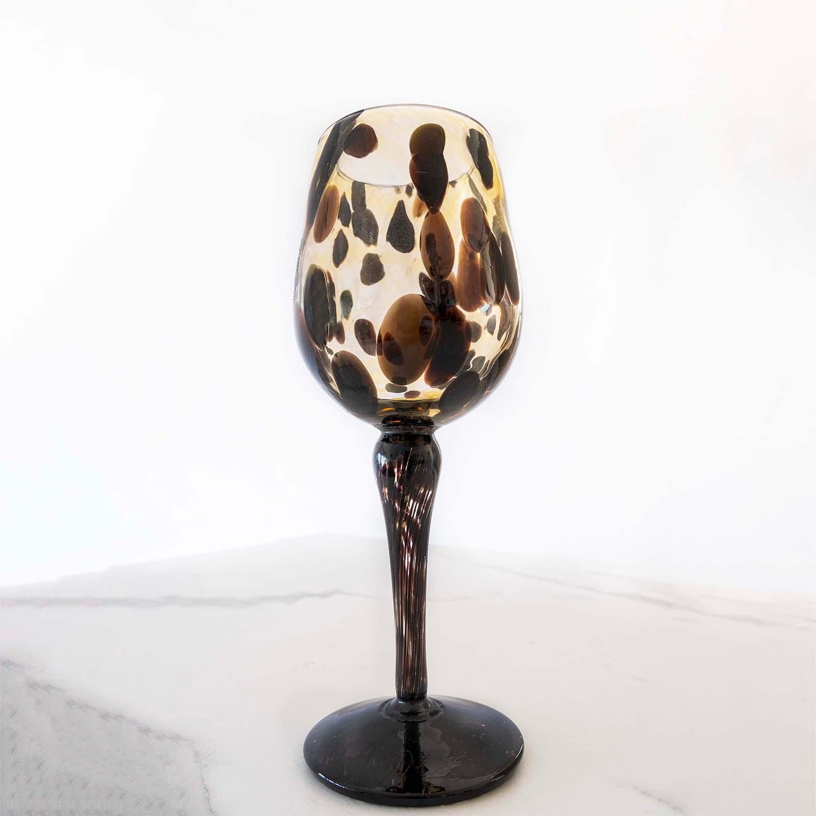 Murano Wine Glass | Certified Murano Glass | Made in Italy | Handmade Wine Goblet | Collection Animalier