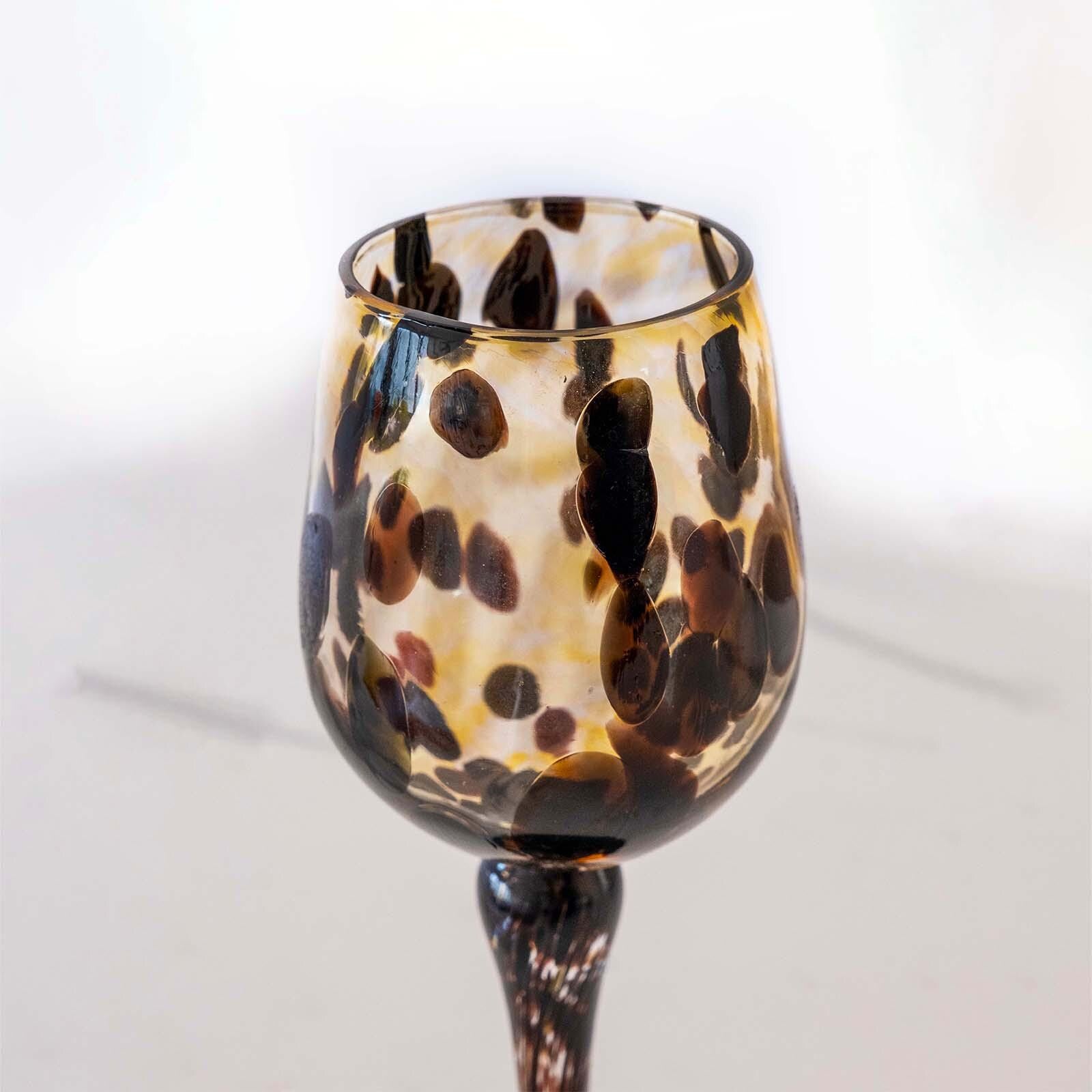 Murano Wine Glass | Certified Murano Glass | Made in Italy | Handmade Wine Goblet | Collection Animalier