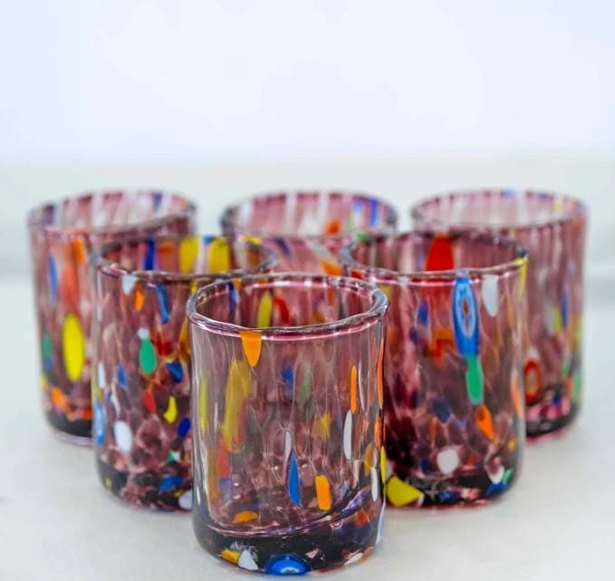 MurArt Bicchieri da Liquore di Murano Collezione Tower B1 Set da 6 bicchieri da 30ml
