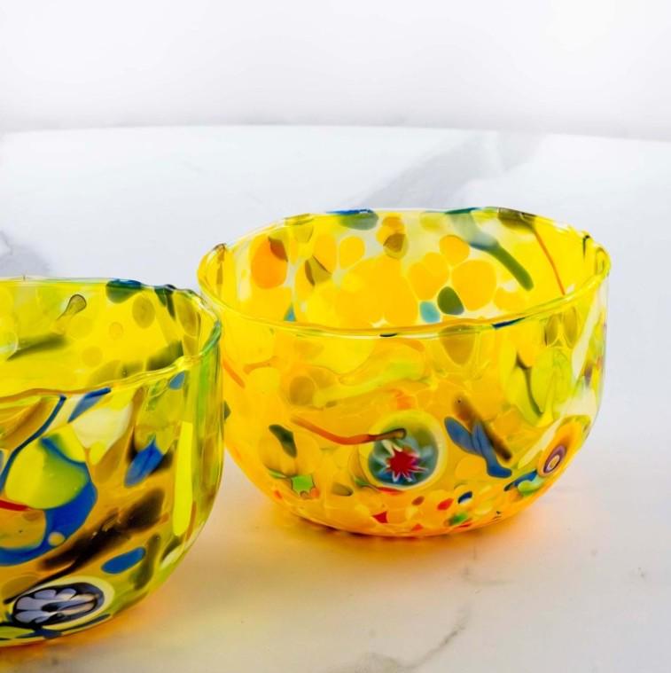 MurArt Coppette in Vetro di Murano Collezione Decoro MG diametro 12 cm