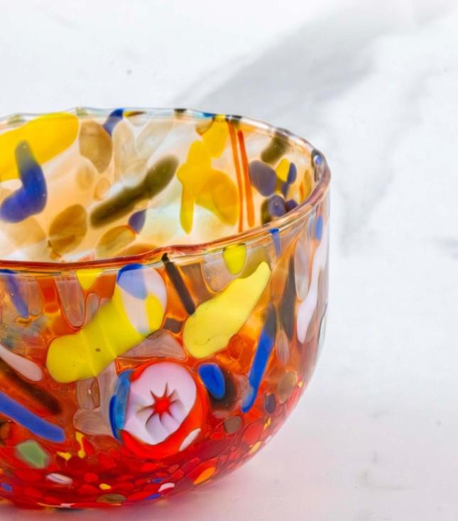 MurArt Coppette in Vetro di Murano Collezione Decoro MG diametro 12 cm