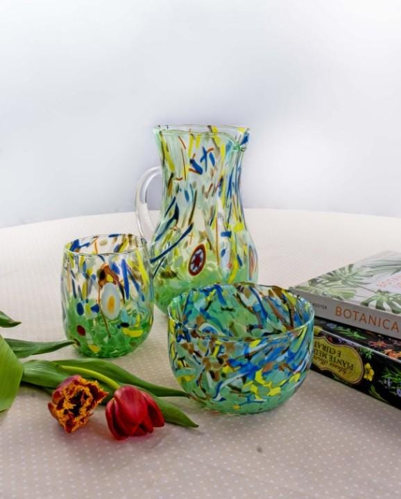 MurArt Coppette in Vetro di Murano Collezione Decoro MG diametro 12 cm