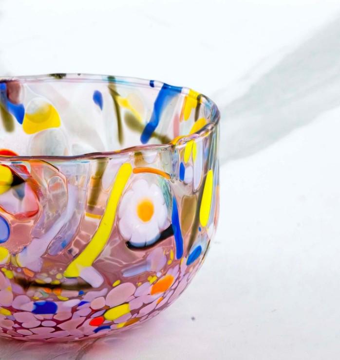 MurArt Coppette in Vetro di Murano Collezione Decoro MG diametro 12 cm