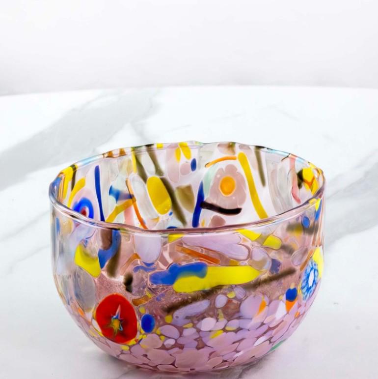 MurArt Coppette in Vetro di Murano Collezione Decoro MG diametro 12 cm