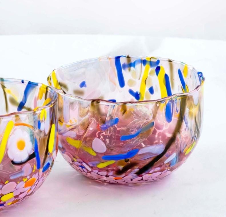 MurArt Coppette in Vetro di Murano Collezione Decoro MG diametro 12 cm
