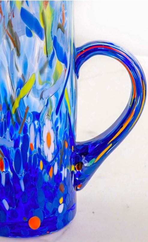 MurArt Brocca in Vetro di Murano Collezione Decoro MG B1 da 1000 ml h 22CM