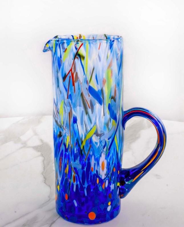 MurArt Brocca in Vetro di Murano Collezione Decoro MG B1 da 1000 ml h 22CM