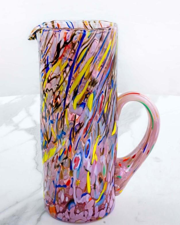 MurArt Brocca in Vetro di Murano Collezione Decoro MG B1 da 1000 ml h 22CM