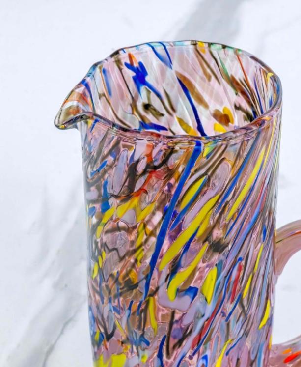 MurArt Brocca in Vetro di Murano Collezione Decoro MG B1 da 1000 ml h 22CM
