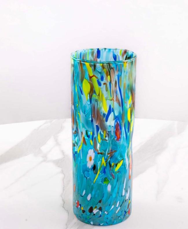 MurArt Vaso in Vetro di Murano Collezione Decoro MG B1 altezza 24CM