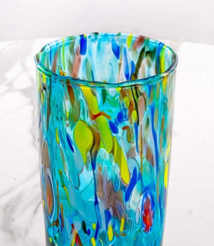 MurArt Vaso in Vetro di Murano Collezione Decoro MG B1 altezza 24CM