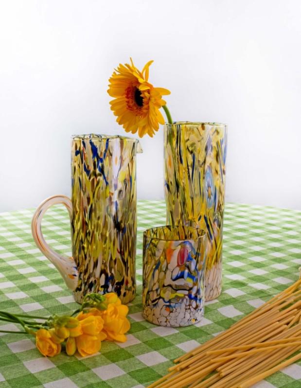 MurArt Vaso in Vetro di Murano Collezione Decoro MG B1 altezza 24CM