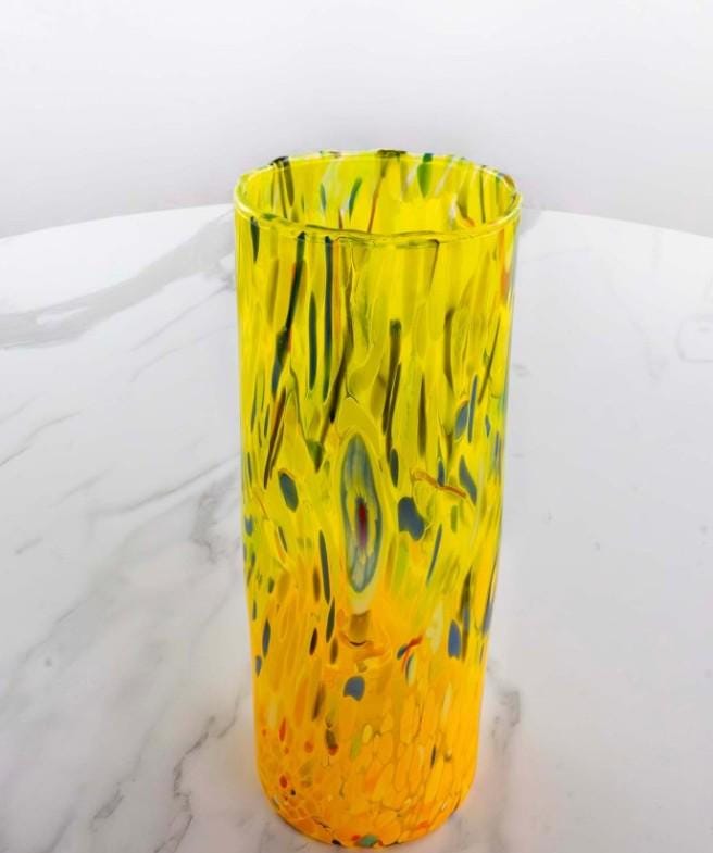 MurArt Vaso in Vetro di Murano Collezione Decoro MG B1 altezza 24CM