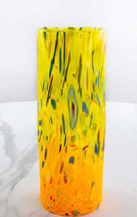 MurArt Vaso in Vetro di Murano Collezione Decoro MG B1 altezza 24CM