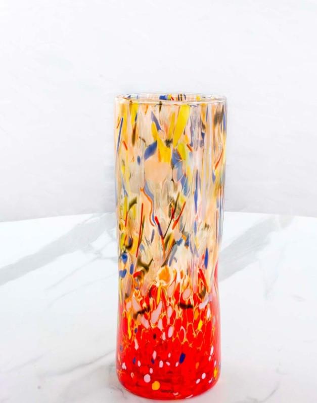 MurArt Vaso in Vetro di Murano Collezione Decoro MG B1 altezza 24CM
