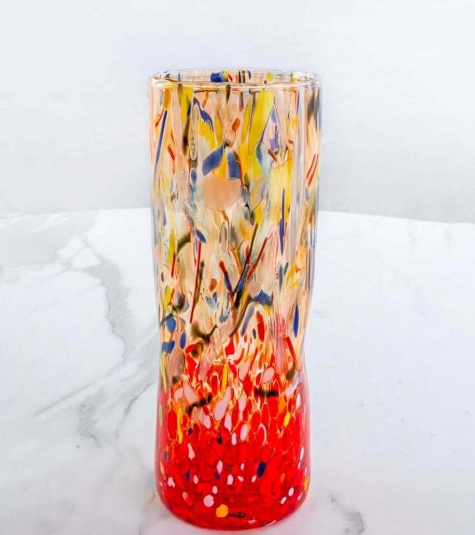 MurArt Vaso in Vetro di Murano Collezione Decoro MG B1 altezza 24CM
