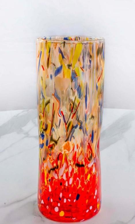 MurArt Vaso in Vetro di Murano Collezione Decoro MG B1 altezza 24CM