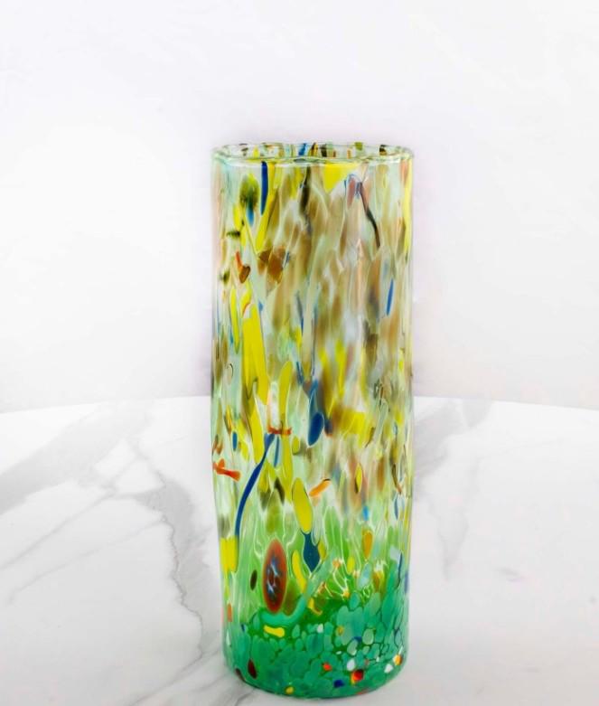 MurArt Vaso in Vetro di Murano Collezione Decoro MG B1 altezza 24CM