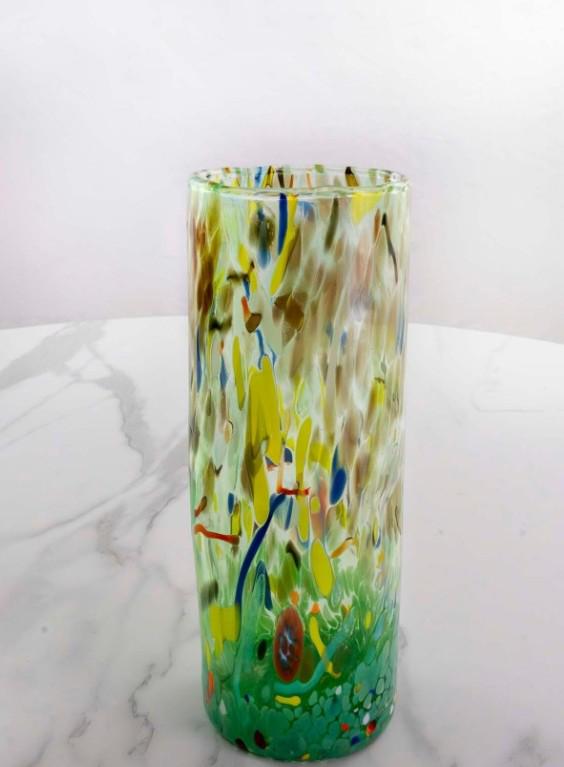 MurArt Vaso in Vetro di Murano Collezione Decoro MG B1 altezza 24CM
