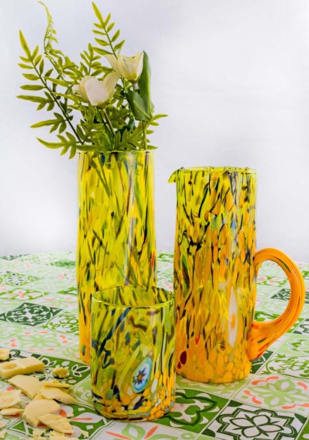 MurArt Bicchieri in vetro di Murano Collezione Decoro MG B1 Set 6 Bicchieri da 250 ml