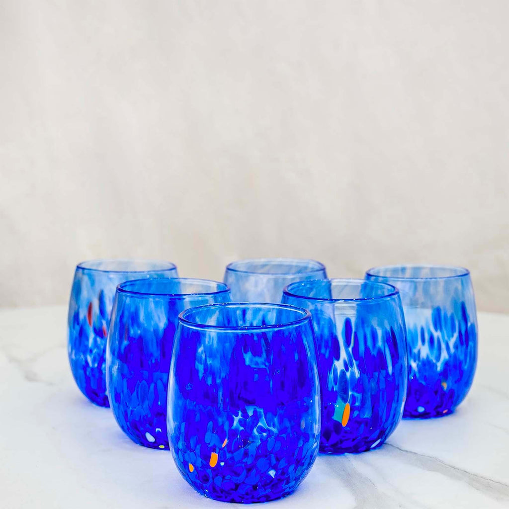 MurArt Bicchieri in vetro di Murano Collezione Elegance Set da 6 bicchieri da 400ml