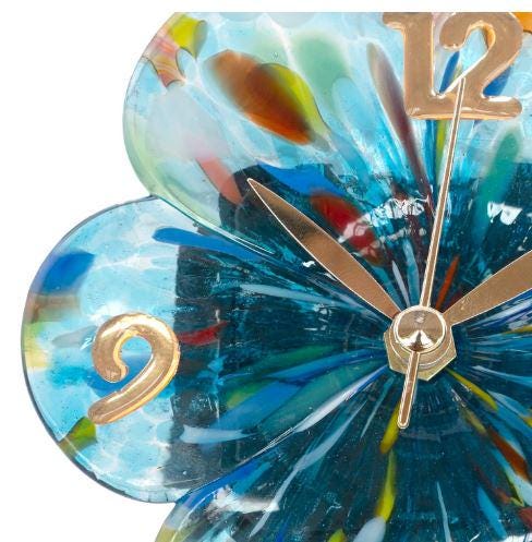 Murano Glass Table Clock | Certified Murano Glass | Made in Italy | Decorative Clock
