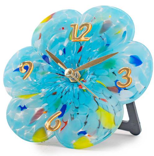 Murano Glass Table Clock | Certified Murano Glass | Made in Italy | Decorative Clock