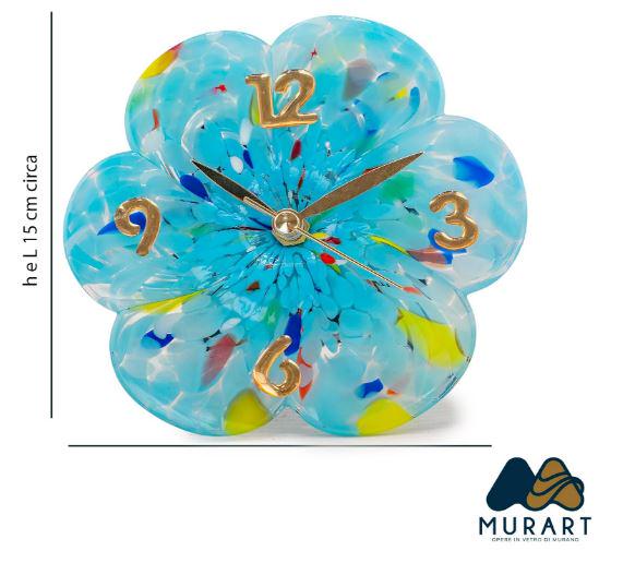 Murano Glass Table Clock | Certified Murano Glass | Made in Italy | Decorative Clock