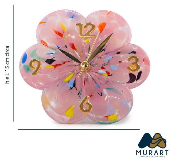 Murano Glass Table Clock | Certified Murano Glass | Made in Italy | Decorative Clock
