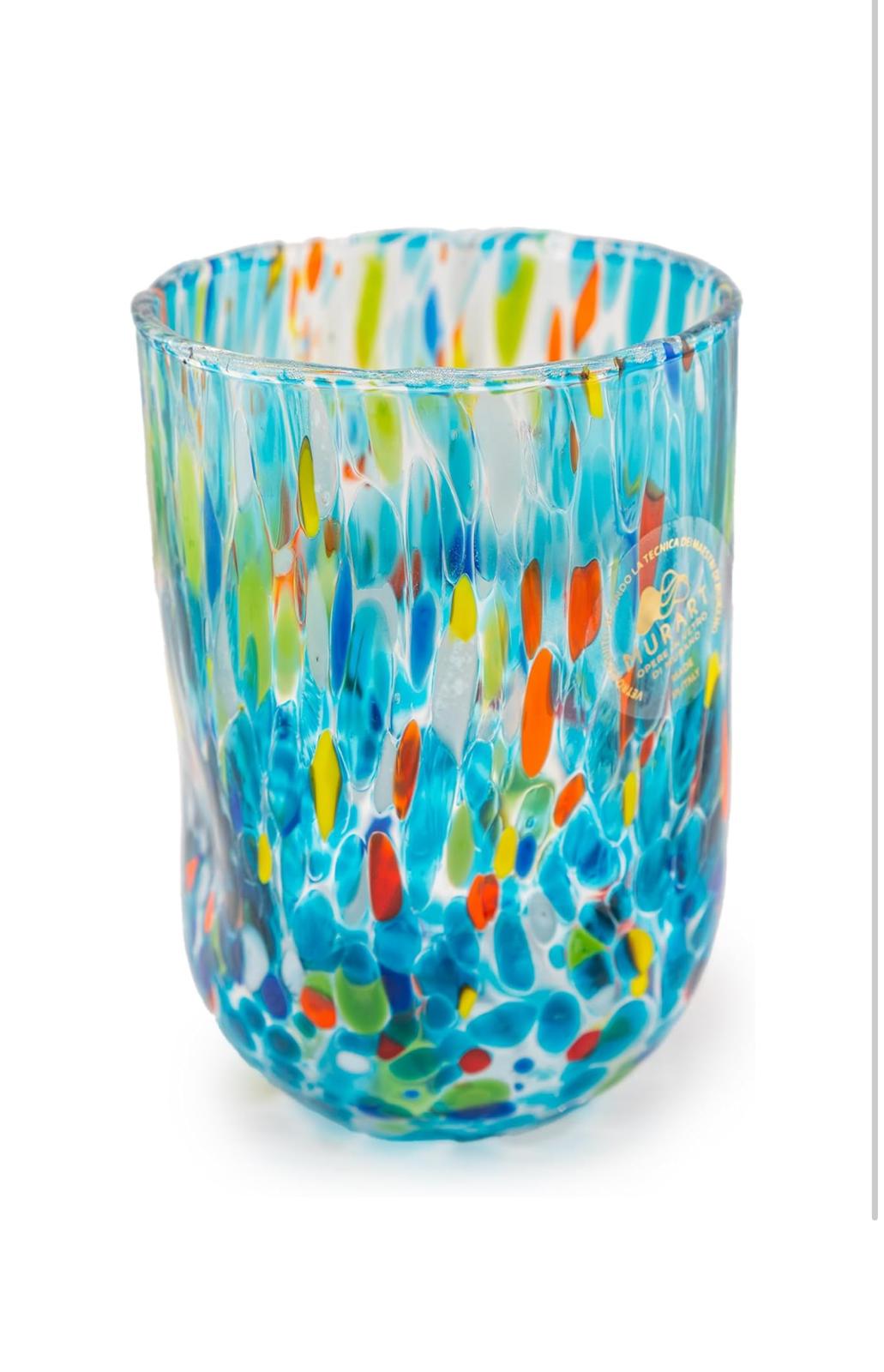 Murano Drinking Glass | Certified Murano Glass | Made in Italy | Water Glass | Collection Eleganza