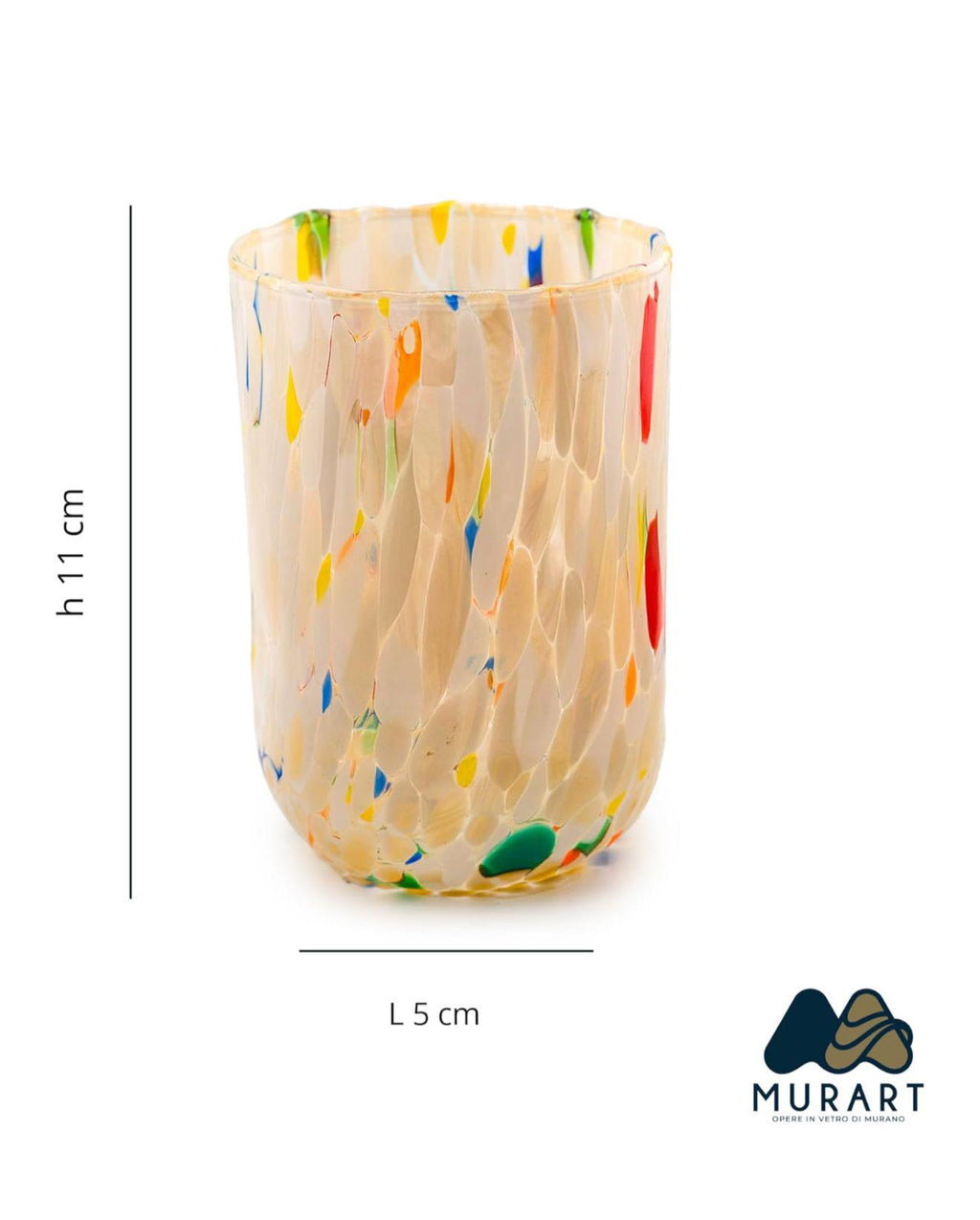 Murano Drinking Glass | Certified Murano Glass | Made in Italy | Water Glass | Collection Eleganza