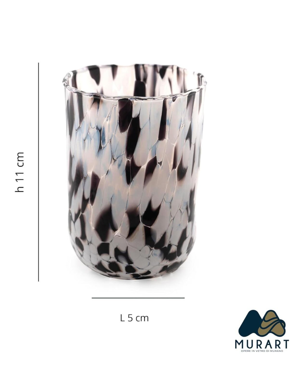 Murano Drinking Glass | Certified Murano Glass | Made in Italy | Water Glass | Collection Eleganza