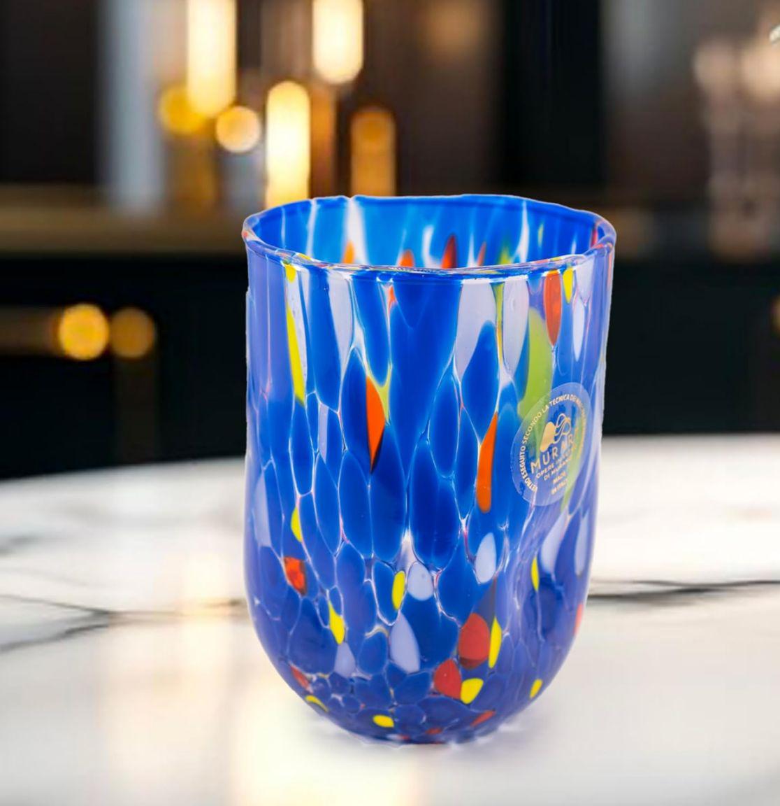 Murano Drinking Glass | Certified Murano Glass | Made in Italy | Water Glass | Collection Eleganza