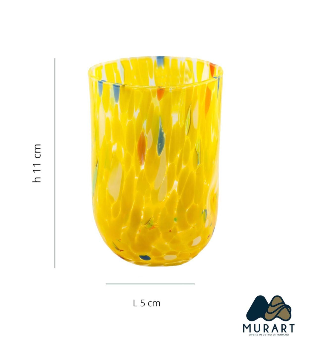 Murano Drinking Glass | Certified Murano Glass | Made in Italy | Water Glass | Collection Eleganza
