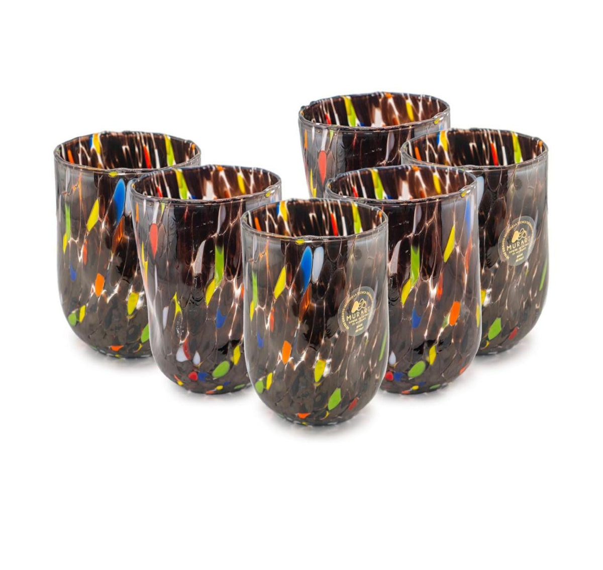 Murano Drinking Glass | Certified Murano Glass | Made in Italy | Water Glass | Collection Eleganza