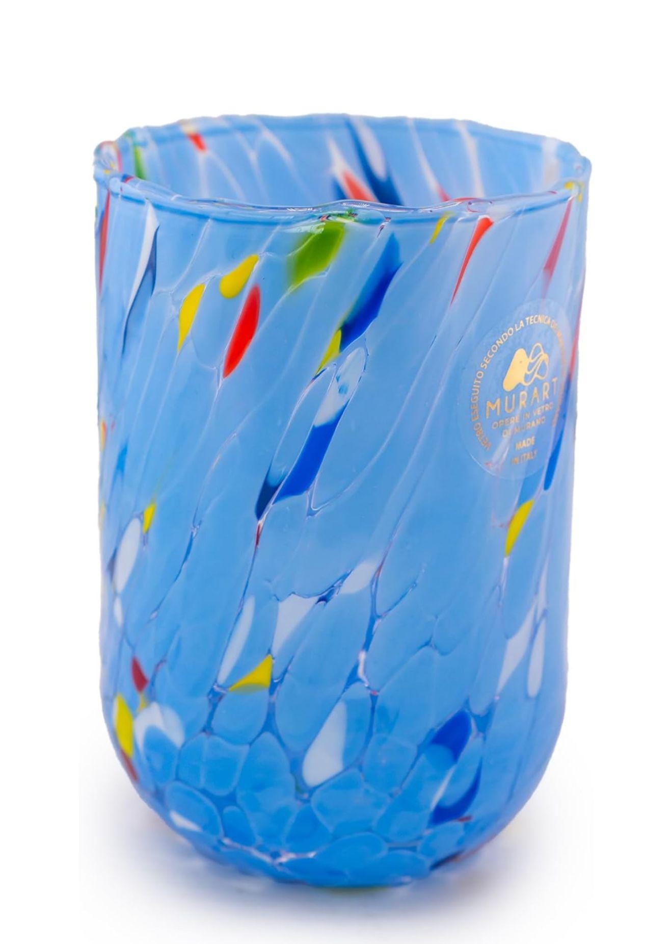 Murano Drinking Glass | Certified Murano Glass | Made in Italy | Water Glass | Collection Eleganza