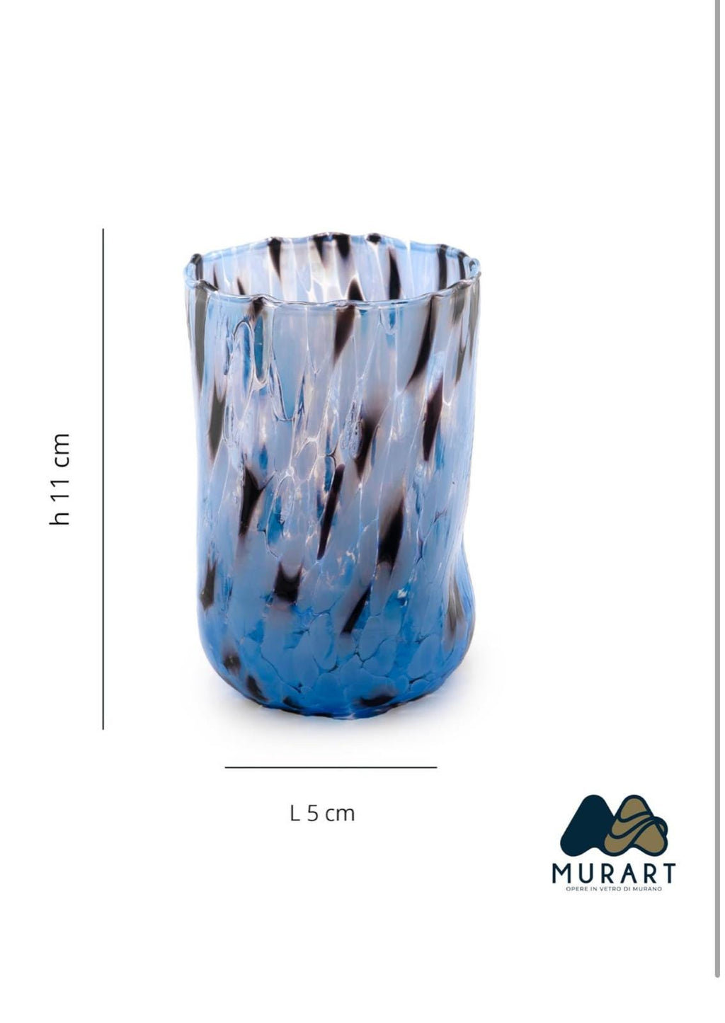 Murano Drinking Glass | Certified Murano Glass | Made in Italy | Water Glass | Collection Eleganza