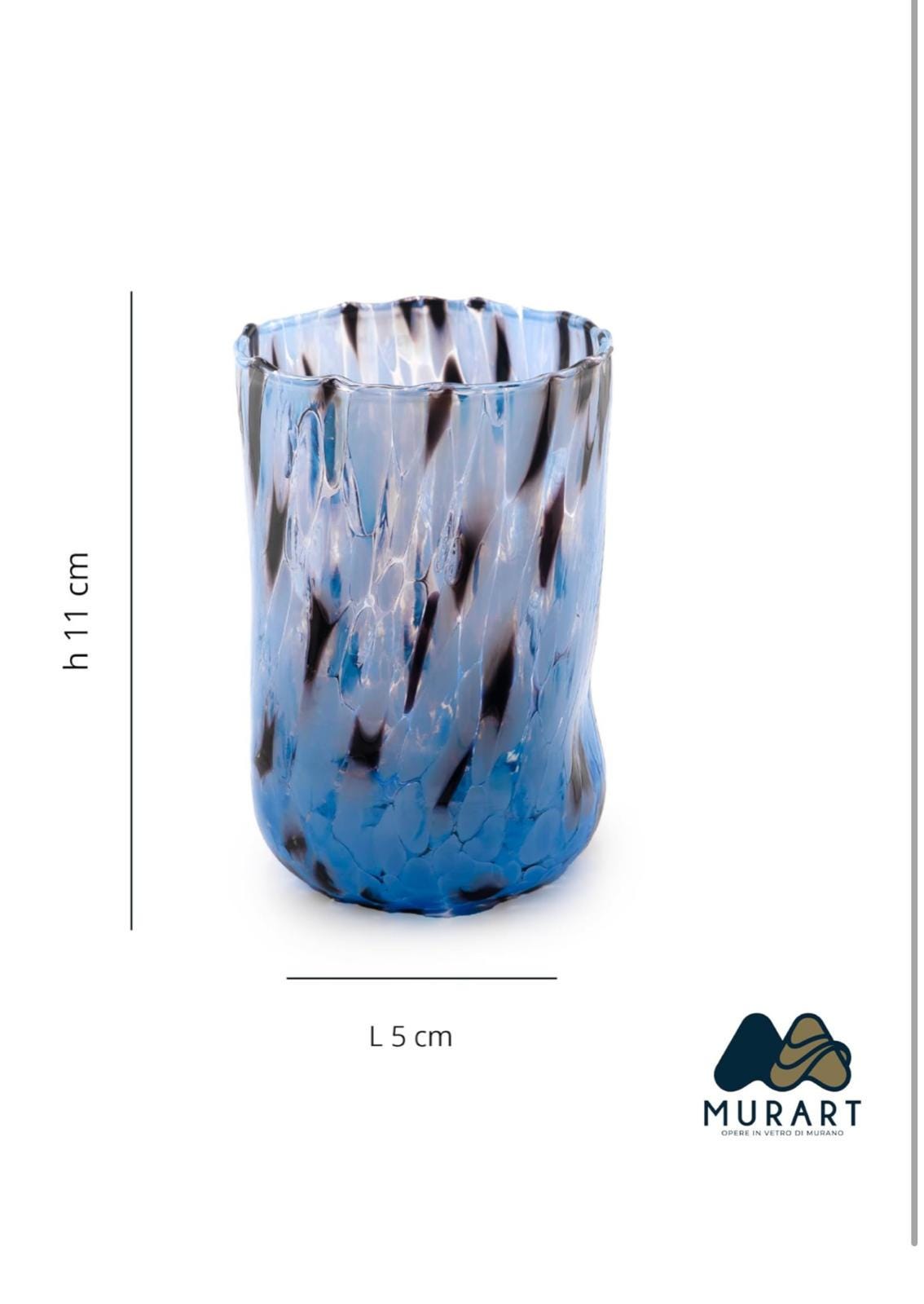 Murano Drinking Glass | Certified Murano Glass | Made in Italy | Water Glass | Collection Eleganza