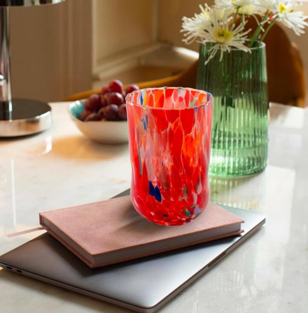 Murano Drinking Glass | Certified Murano Glass | Made in Italy | Water Glass | Collection Eleganza
