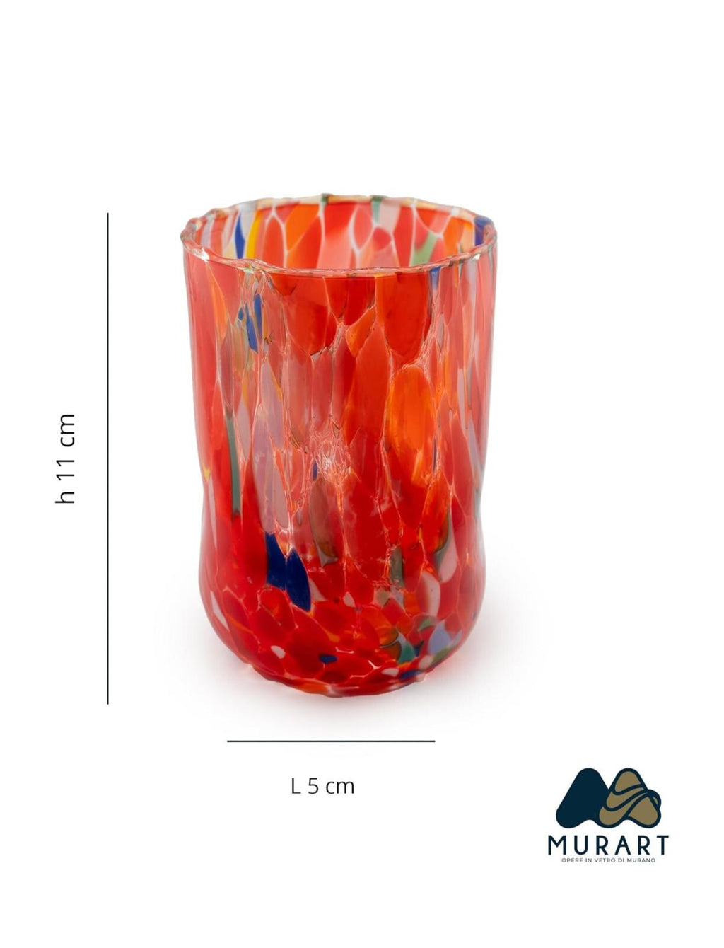 Murano Drinking Glass | Certified Murano Glass | Made in Italy | Water Glass | Collection Eleganza