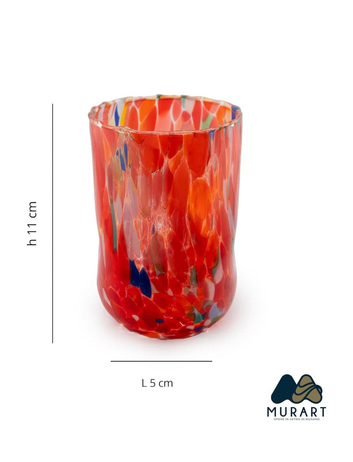Murano Drinking Glass | Certified Murano Glass | Made in Italy | Water Glass | Collection Eleganza