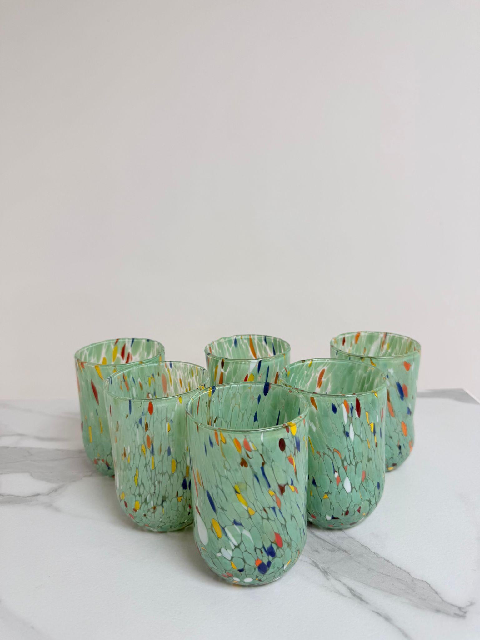 Murano Drinking Glass | Certified Murano Glass | Made in Italy | Water Glass | Collection Eleganza