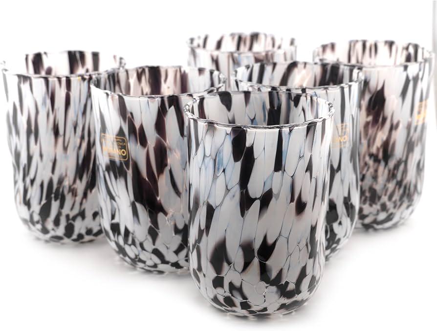 Murano Drinking Glass | Certified Murano Glass | Made in Italy | Water Glass | Collection Eleganza