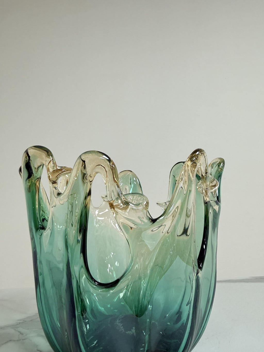 Murano Glass Centerpiece | Certified Murano Glass | Made in Italy | Table Decoration | Collection Polipo Pasta di Vetro Verde