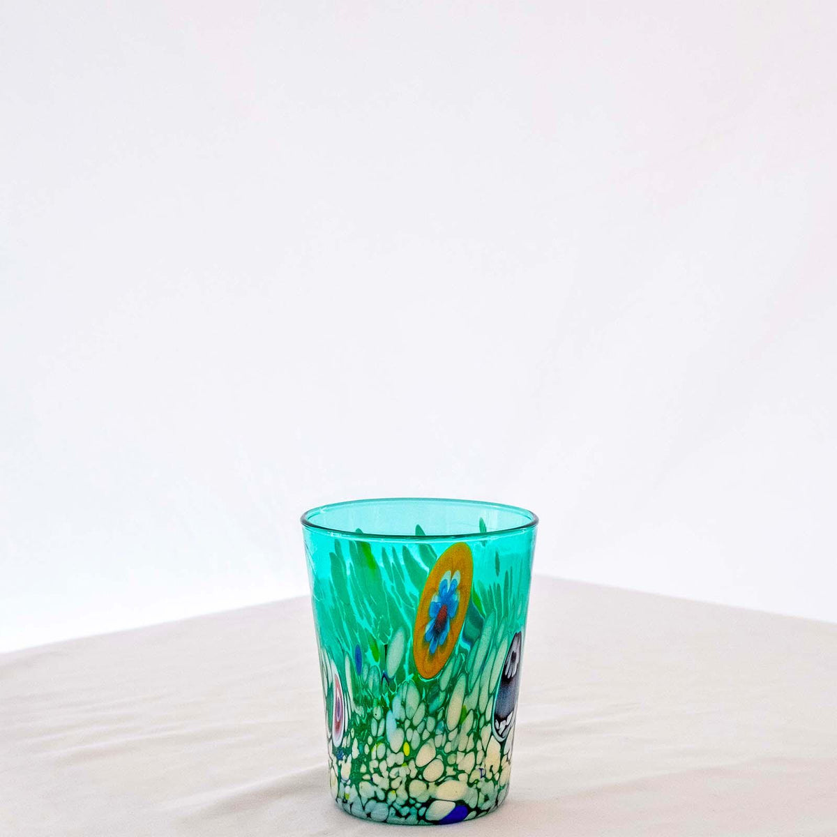 Murano Drinking Glass | Certified Murano Glass | Made in Italy | Water Glass | Collection Smeraldo B2