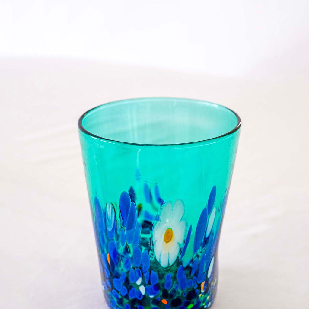 Murano Drinking Glass | Certified Murano Glass | Made in Italy | Water Glass | Collection Smeraldo B2